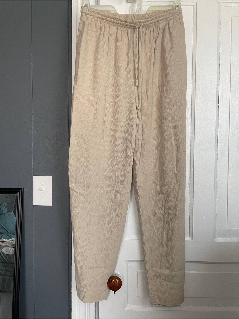 Alfred Dunner Light  Beige Drawstring Joggers size 14